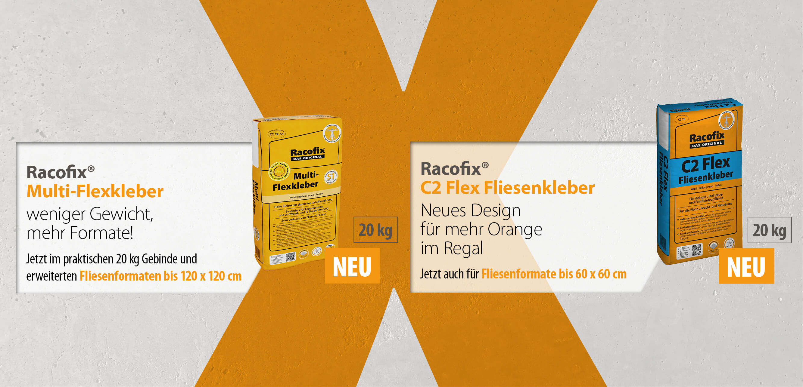 Neuprodukte Fliesenkleber